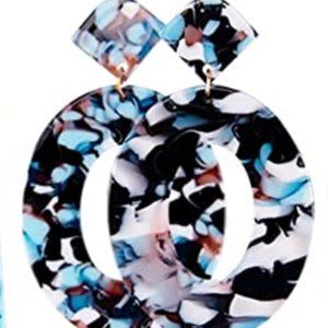 3 for $25 Multi-color Oval Acrylic Earrings